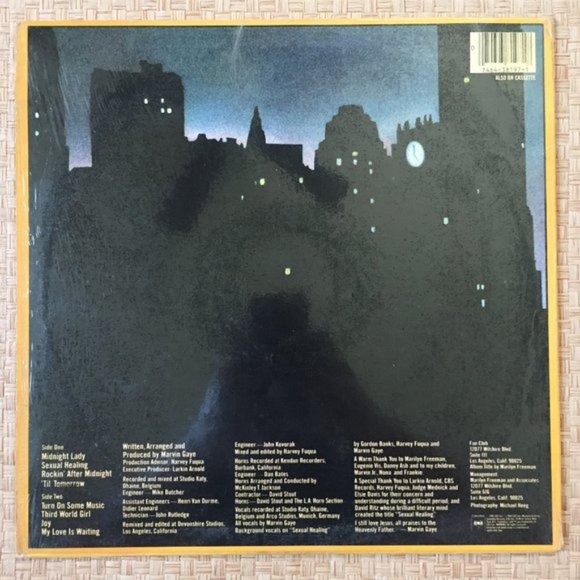 Marvin Gaye - "Midnight Love" Vinyl LP - Picture 2 of 4